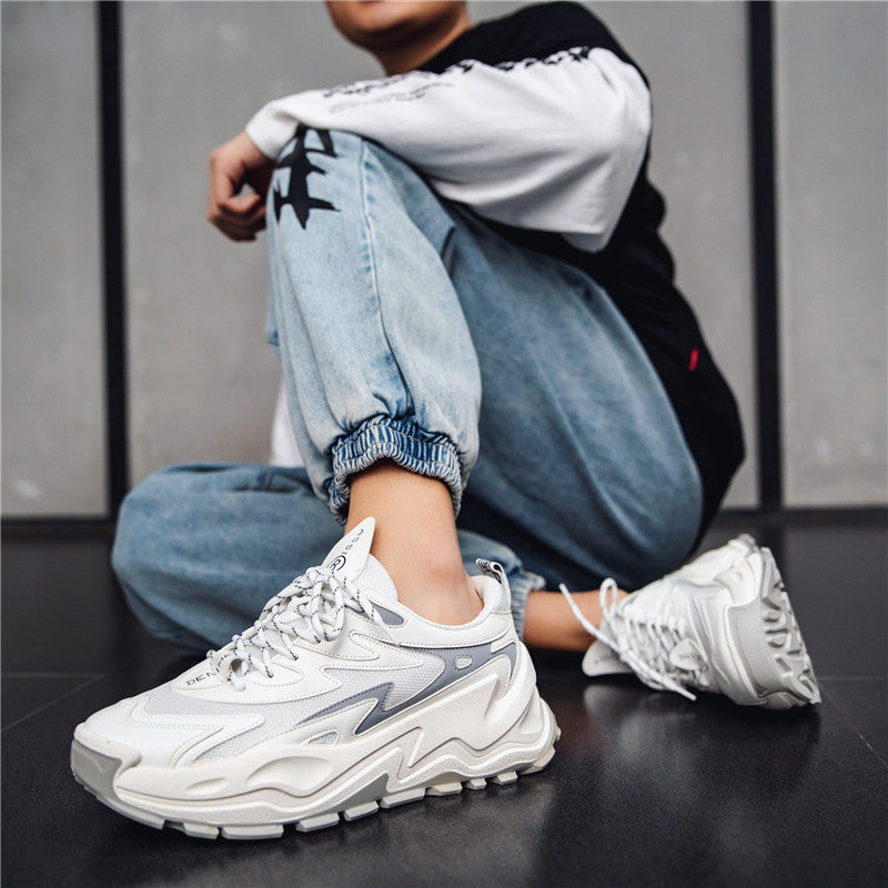AurafitThick-soled Daddy Shoes Sports Low-top Outdoor Solid Colo
