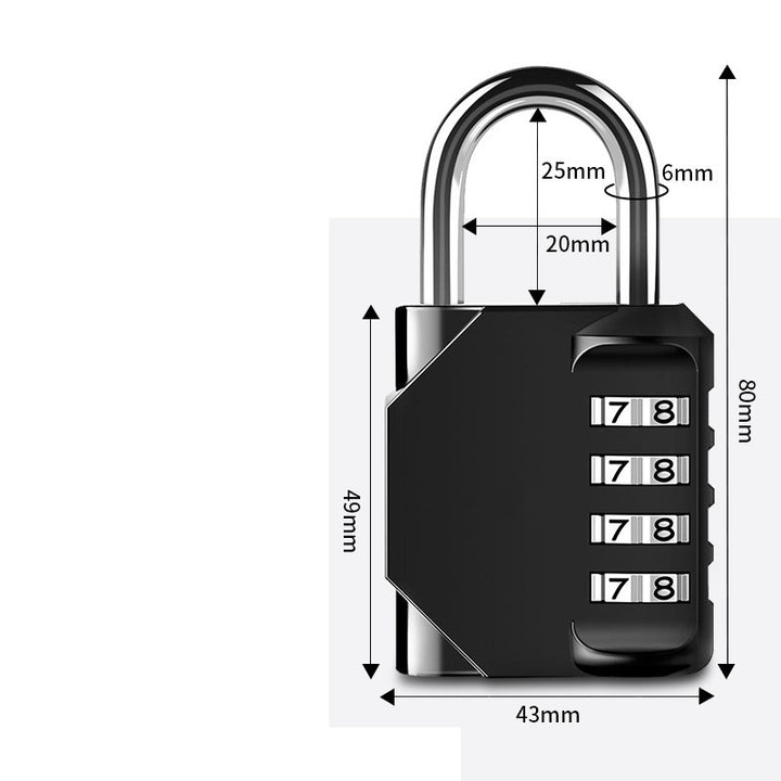 Aurafit Gym 4 Large Mechanical Combination Lock Toolbox Anti-theft