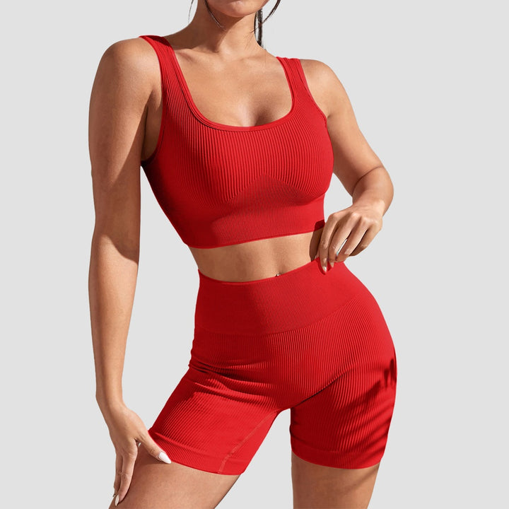 Aurafit Sports Suit Fitness Clothes Tight Sexy Short Sleeve