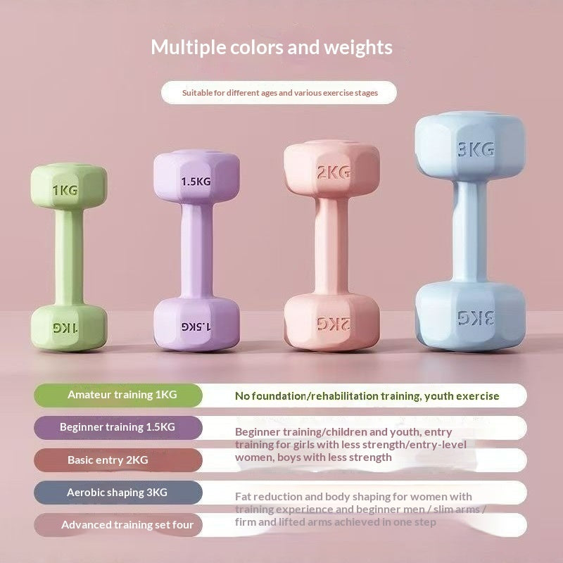 Aurafit Home Gym Rubber-coated Dumbbells For Arm Training