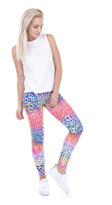 Aurafit ladies leggings front view showing slim fit and high waist design