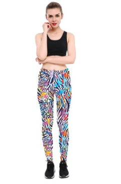 Aurafit ladies leggings front view showing slim fit and high waist design