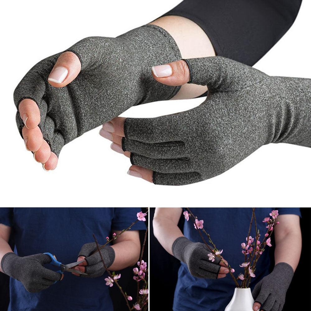 Aurafit Fingerless Pressure Gloves Arthritis Rehabilitation Training 