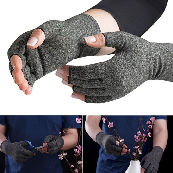 Aurafit Fingerless Pressure Gloves Arthritis Rehabilitation Training 
