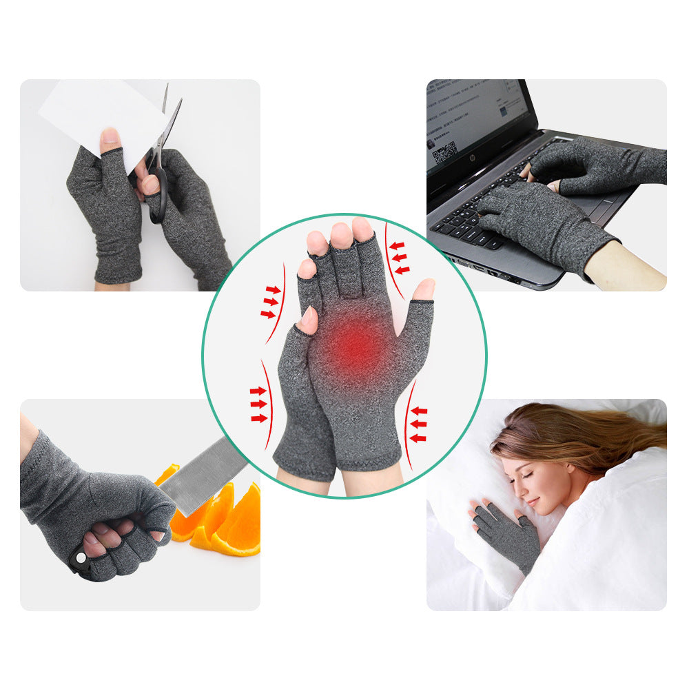 Aurafit Fingerless Pressure Gloves Arthritis Rehabilitation Training 