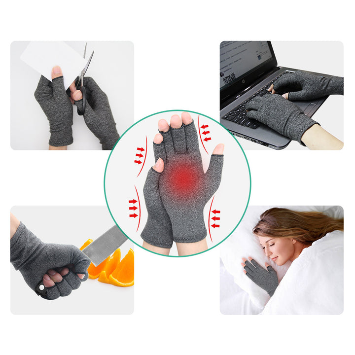 Aurafit Fingerless Pressure Gloves Arthritis Rehabilitation Training 