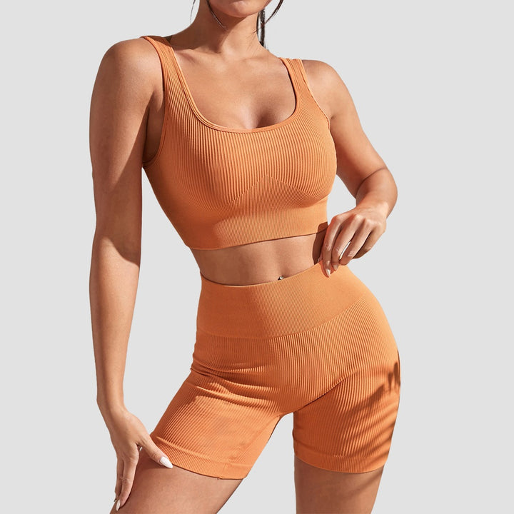 Aurafit Sports Suit Fitness Clothes Tight Sexy Short Sleeve