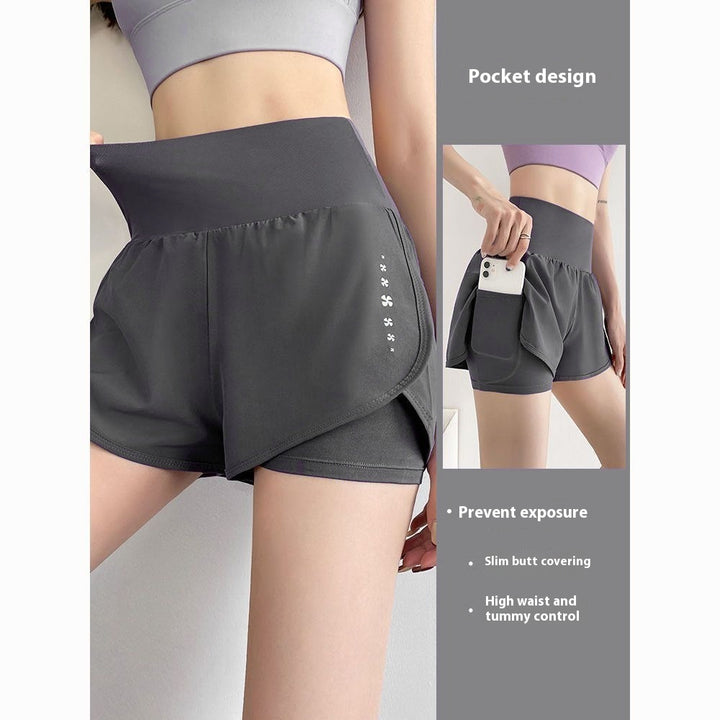 Aurafit Yoga Clothes Pocket Sports Shorts Women&