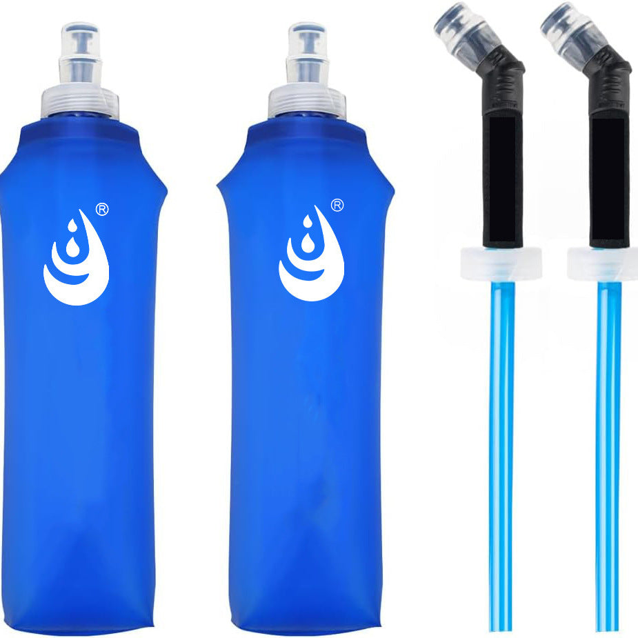 Aurafit Sports Soft Water Bottle Silicone Mouthpiece Fitness Cycling