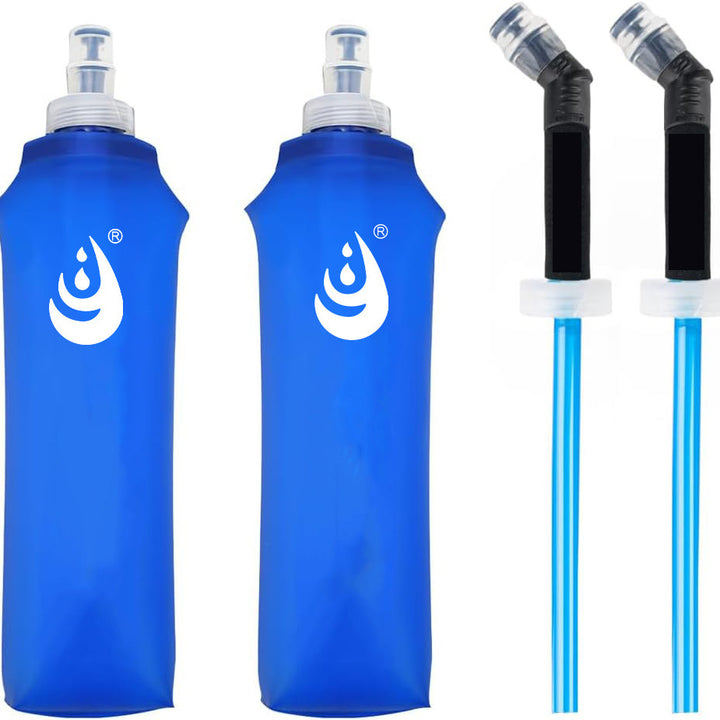 Aurafit Sports Soft Water Bottle Silicone Mouthpiece Fitness Cycling