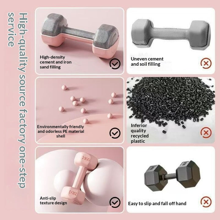Aurafit Home Gym Rubber-coated Dumbbells For Arm Training