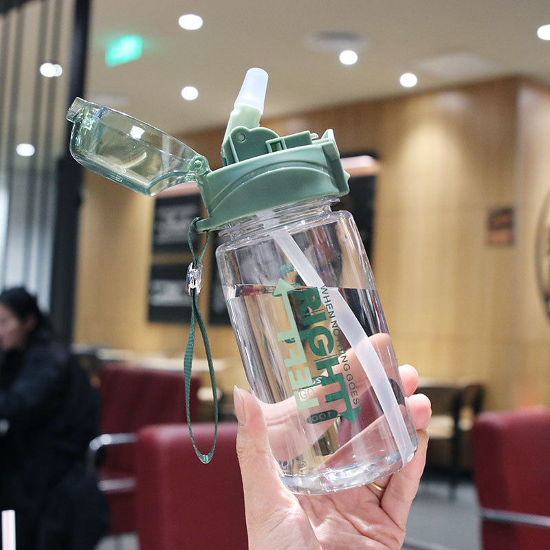 AurafitPlastic Cup Drop-resistant Student Outdoor Fitness Water Bottle