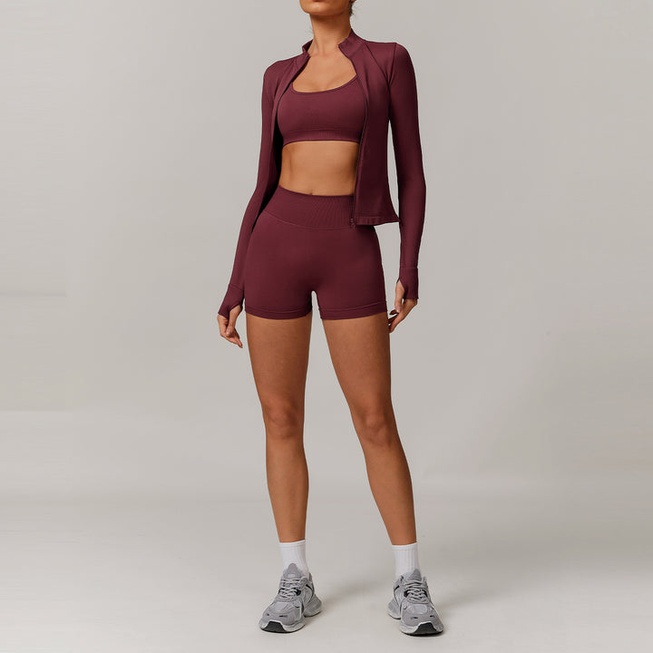 Aurafit Seamless Beauty Back Yoga Clothes Running Quick-drying Tight