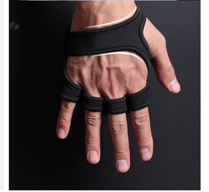 Aurafit Black Breathable Weightlifting Sports Gym Half Finger 