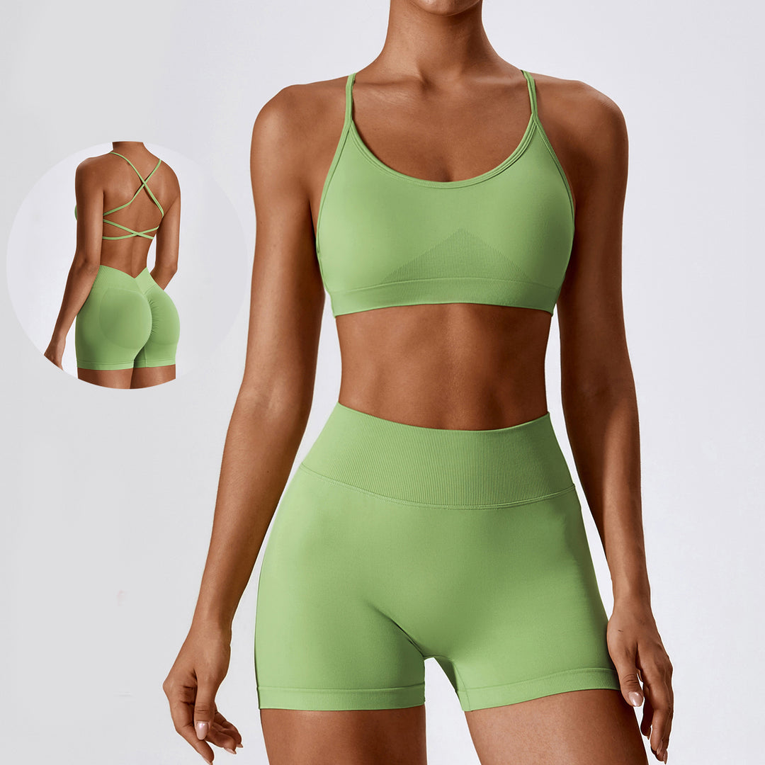 Aurafit Seamless Beauty Back Yoga Clothes Running Quick-drying Tight