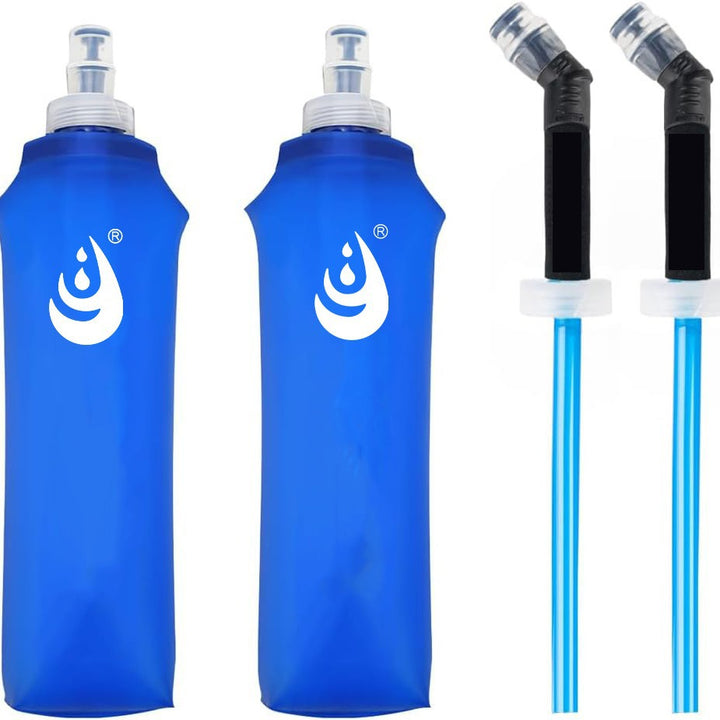 Aurafit Sports Soft Water Bottle Silicone Mouthpiece Fitness Cycling