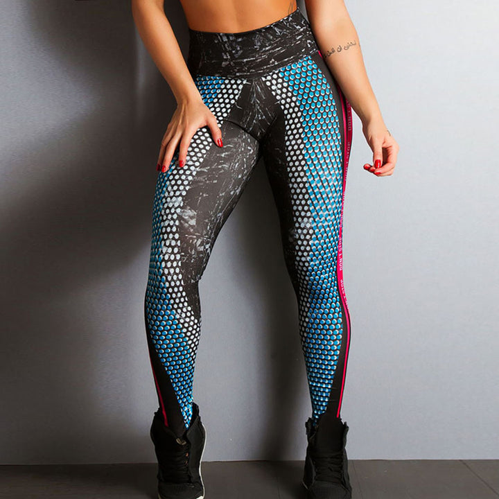 Aurafit Schultz Leggings en estilo moderno con diseño de malla y colores llamativos para mujeres activas.