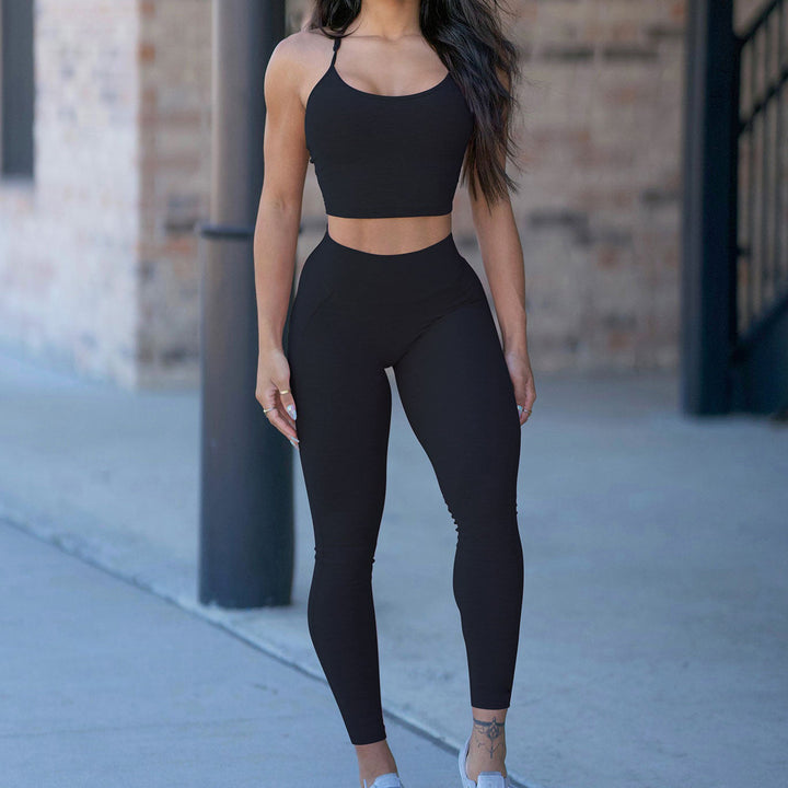 Aurafit Fitness Clothes Running Sports Suit High Waist Hip Lift