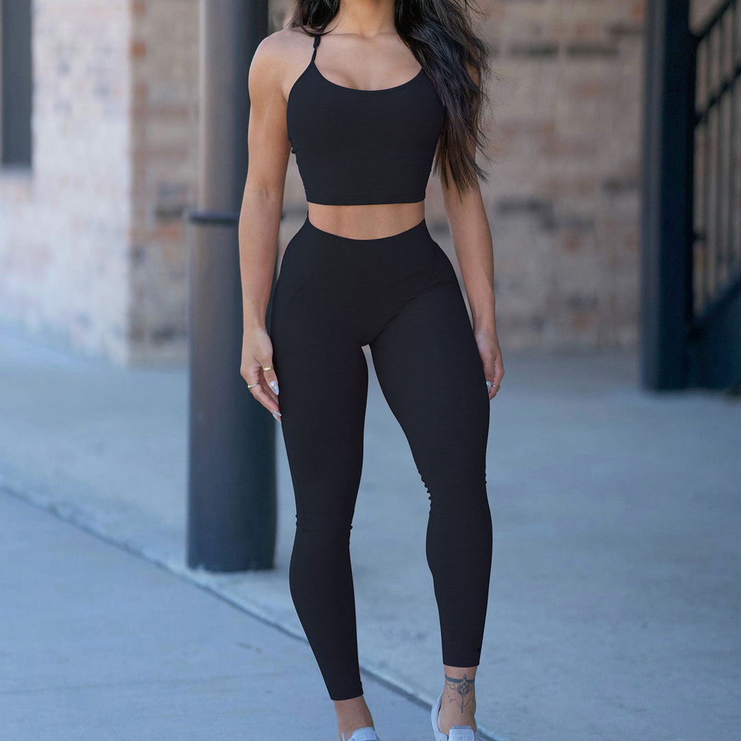Aurafit Fitness Clothes Running Sports Suit High Waist Hip Lift