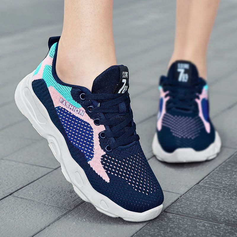 AurafitCasual Colorblock Lace-up Sneakers Women Versatile