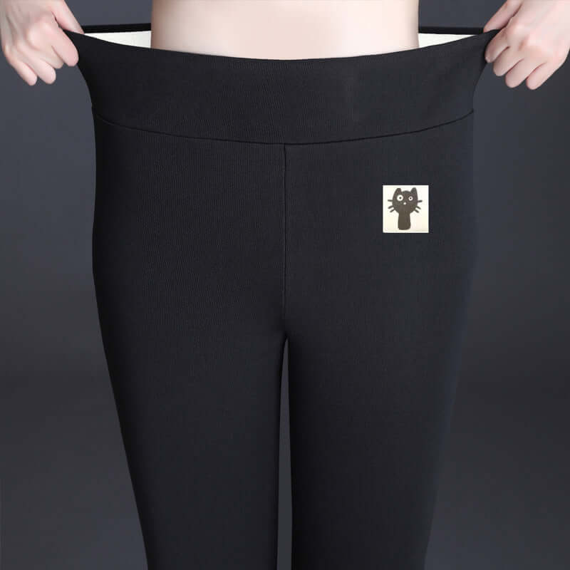  Aurafit Women’s Cashmere Leggings en tonos oscuros con forro suave, perfectas para comodidad y estilo.