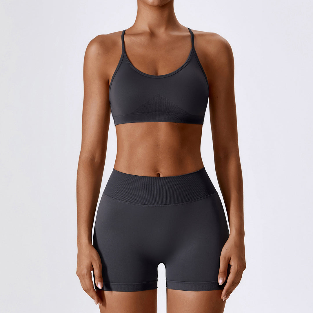 Aurafit Seamless Beauty Back Yoga Clothes Running Quick-drying Tight