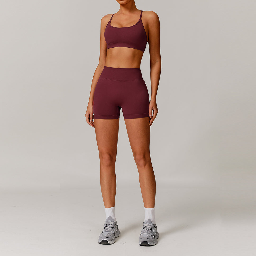 Aurafit Seamless Beauty Back Yoga Clothes Running Quick-drying Tight