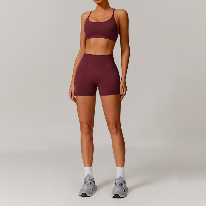 Aurafit Seamless Beauty Back Yoga Clothes Running Quick-drying Tight