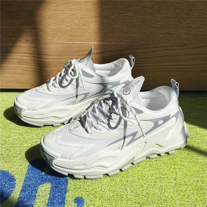 AurafitThick-soled Daddy Shoes Sports Low-top Outdoor Solid Colo