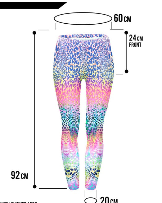 Aurafit ladies leggings front view showing slim fit and high waist design