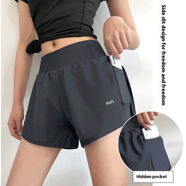 Aurafit Yoga Clothes Pocket Sports Shorts Women&