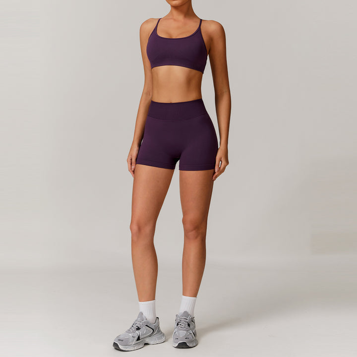 Aurafit Seamless Beauty Back Yoga Clothes Running Quick-drying Tight