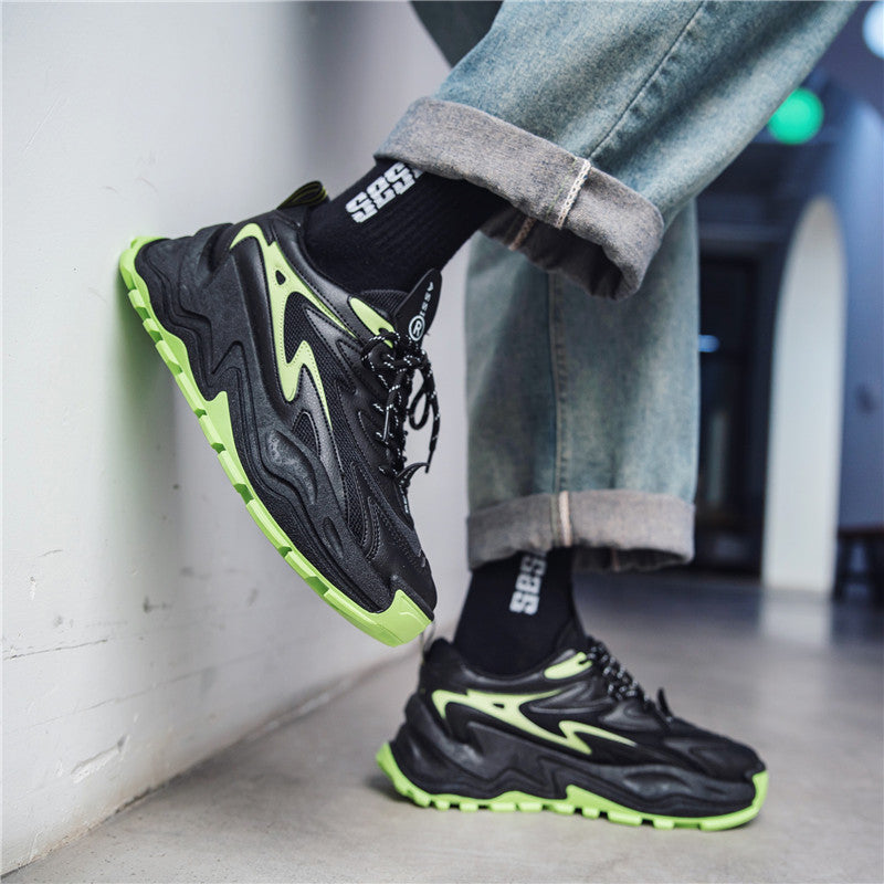 AurafitThick-soled Daddy Shoes Sports Low-top Outdoor Solid Colo