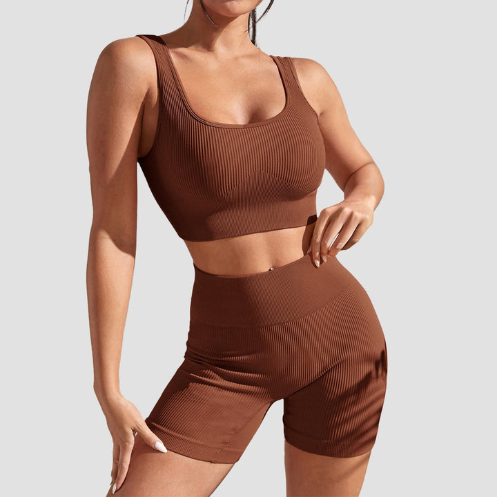 Aurafit Sports Suit Fitness Clothes Tight Sexy Short Sleeve