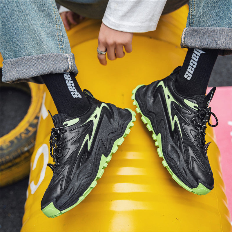 AurafitThick-soled Daddy Shoes Sports Low-top Outdoor Solid Colo