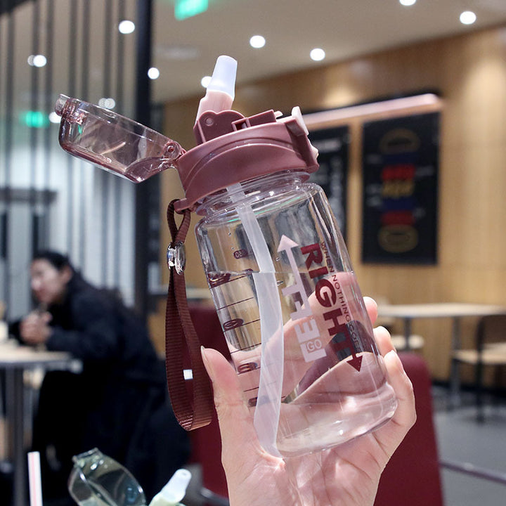 AurafitPlastic Cup Drop-resistant Student Outdoor Fitness Water Bottle