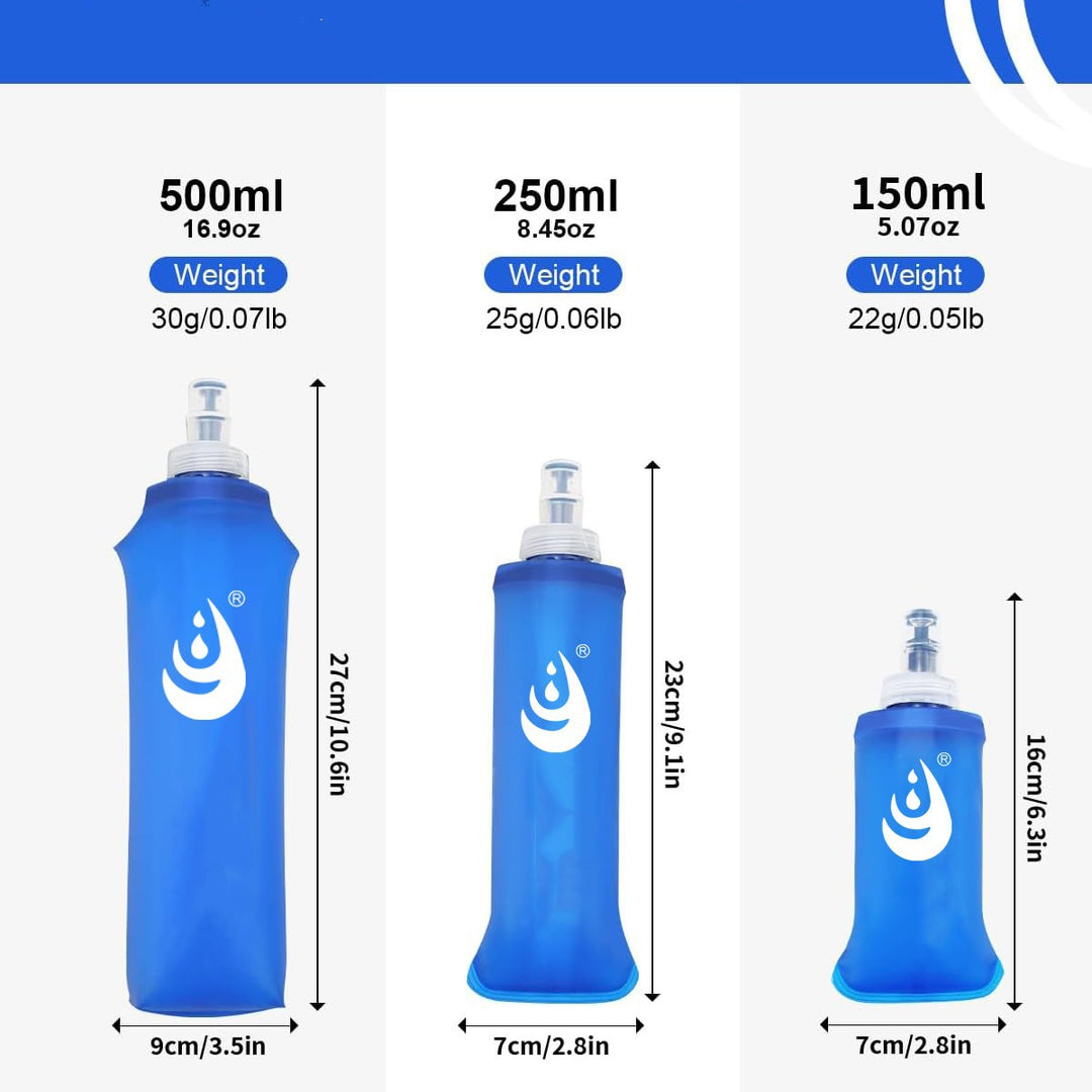Aurafit Sports Soft Water Bottle Silicone Mouthpiece Fitness Cycling