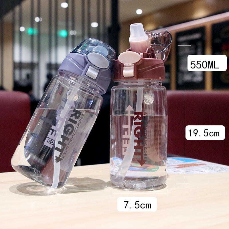 AurafitPlastic Cup Drop-resistant Student Outdoor Fitness Water Bottle