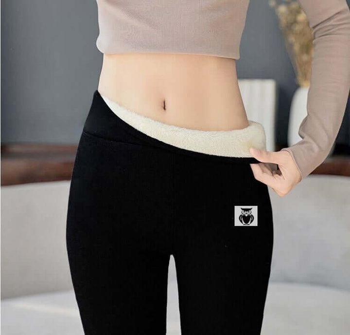  Aurafit Women’s Cashmere Leggings en tonos oscuros con forro suave, perfectas para comodidad y estilo.