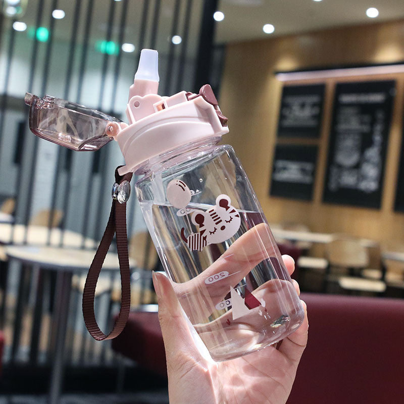 AurafitPlastic Cup Drop-resistant Student Outdoor Fitness Water Bottle