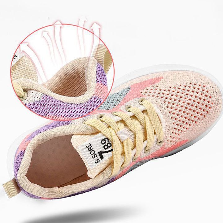 AurafitCasual Colorblock Lace-up Sneakers Women Versatile
