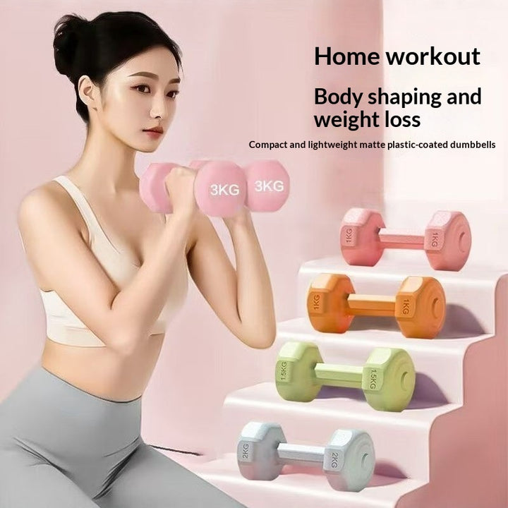 Aurafit Home Gym Rubber-coated Dumbbells For Arm Training