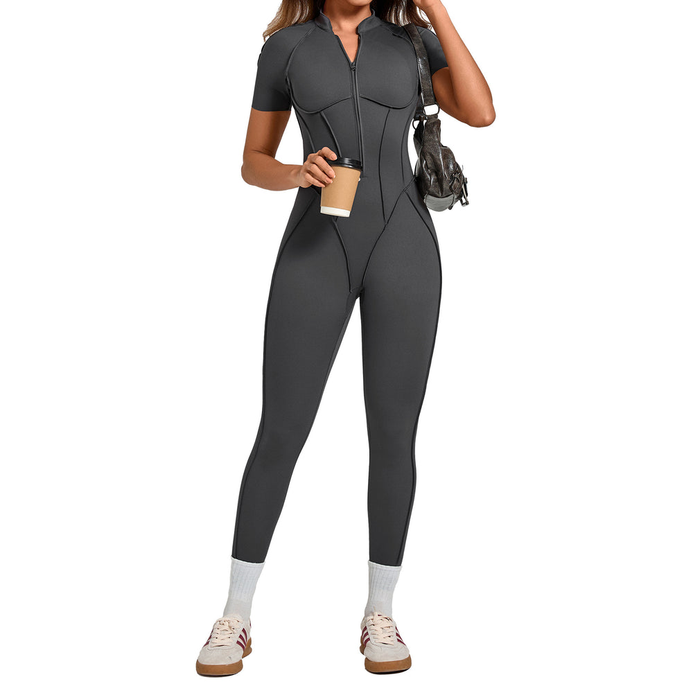 Aurafit Womens Butt Lifting Tummy Tucking Yoga Gym Jumpsuit