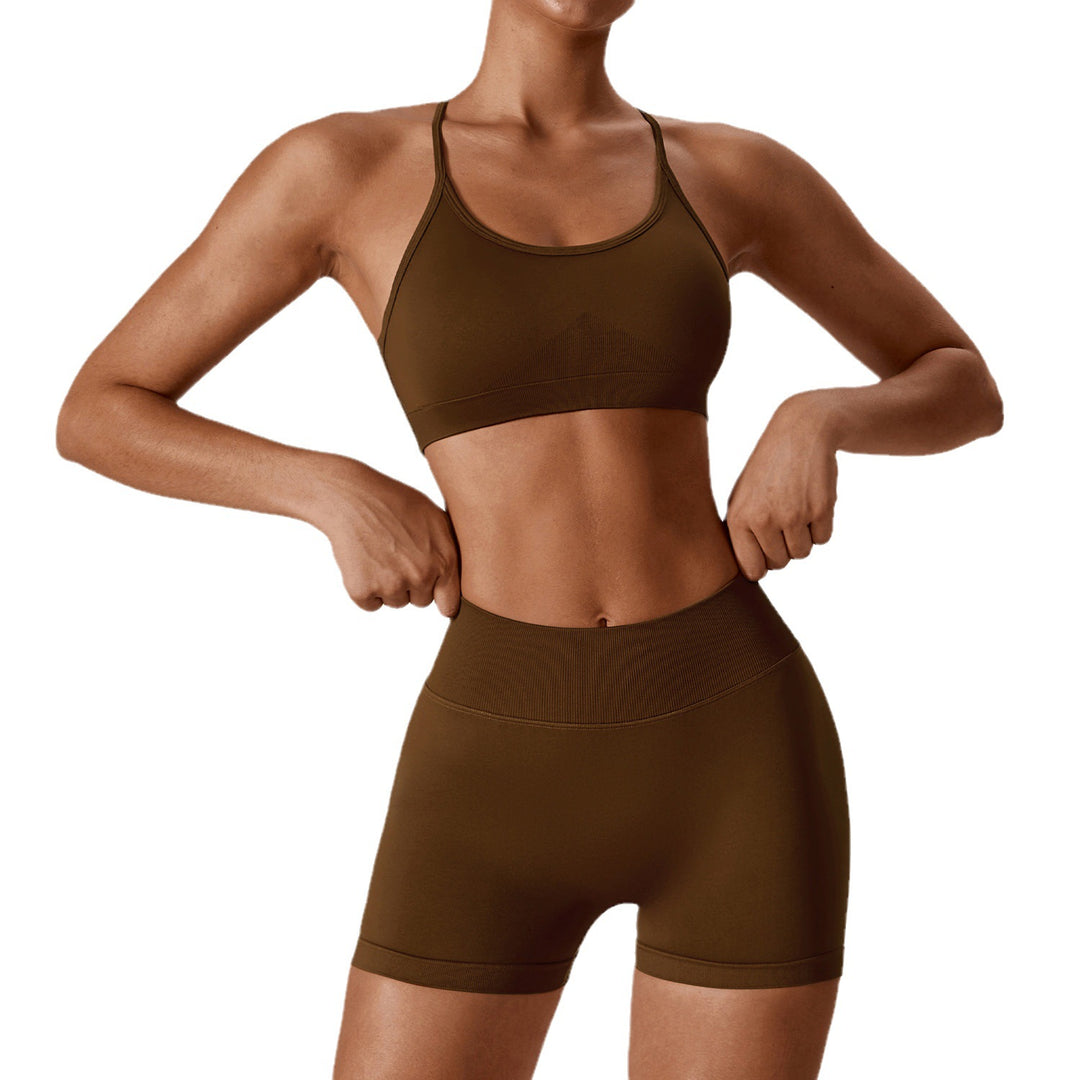 Aurafit Seamless Beauty Back Yoga Clothes Running Quick-drying Tight