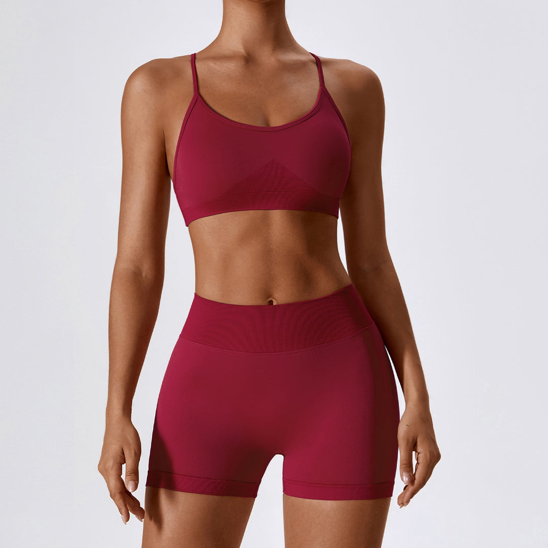 Aurafit Seamless Beauty Back Yoga Clothes Running Quick-drying Tight