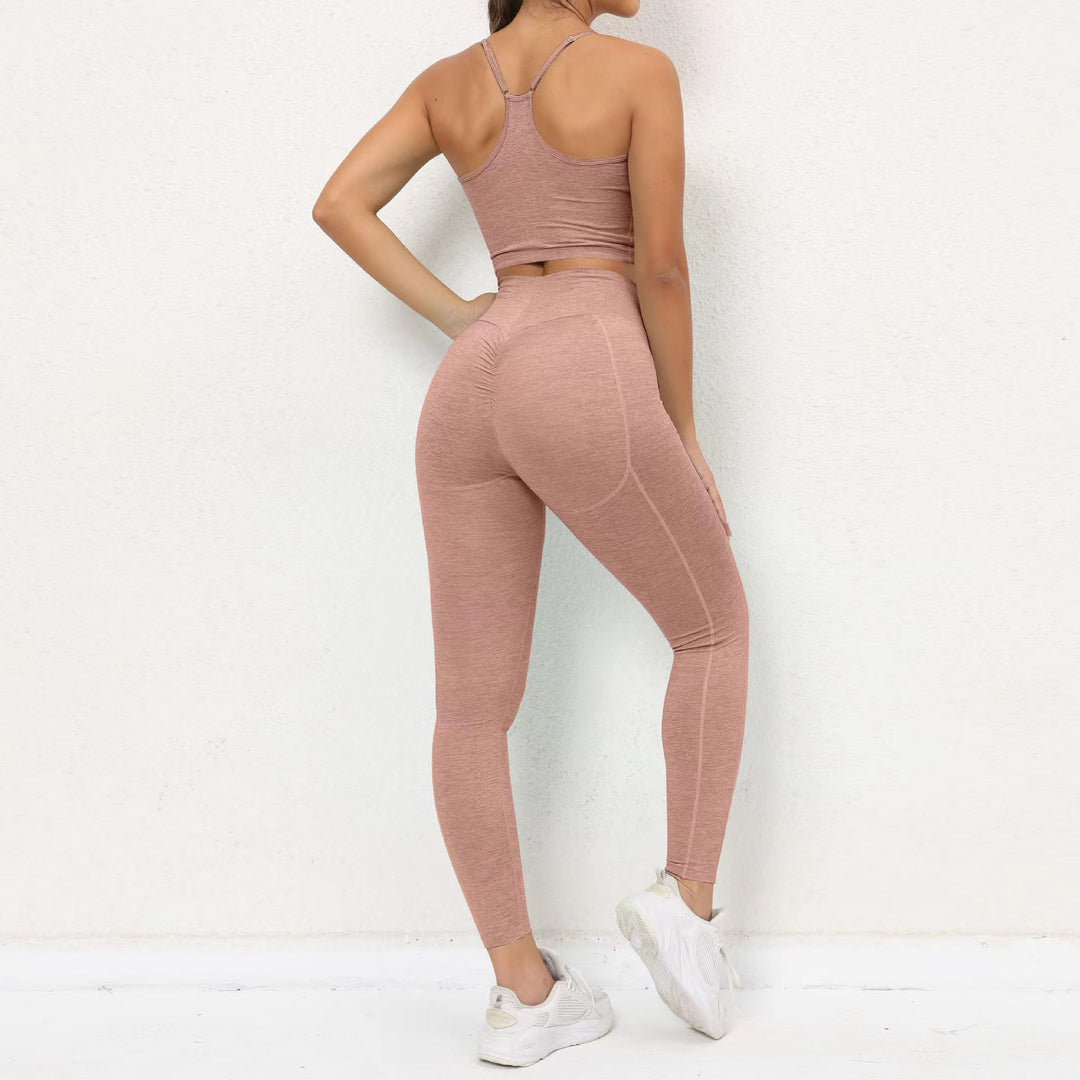 Aurafit Fitness Clothes Running Sports Suit High Waist Hip Lift