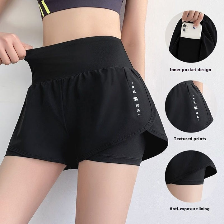 Aurafit Yoga Clothes Pocket Sports Shorts Women&